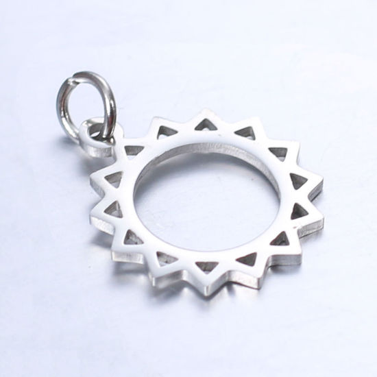 Bild von 304 Edelstahl Galaxis Charms Sonne Silberfarbe 17.5mm x 15mm, 1 Stück