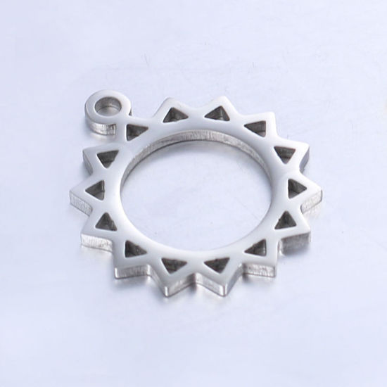 Bild von 304 Edelstahl Galaxis Charms Sonne Silberfarbe 17.5mm x 15mm, 1 Stück