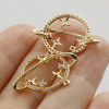 Imagen de Latón Micro Pave Colgantes Charms Estrella Oro Real Chapado Universo Planeta Claro Circón Artificial 22mm x 18mm, 1 Unidad