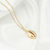 Imagen de Latón Micro Pave Colgantes Charms Concha Oro Real Chapado Claro Circón Artificial 16mm x 10mm, 1 Unidad
