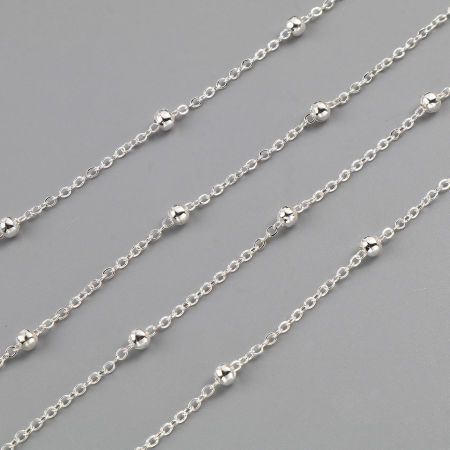 Изображение Медь(Без Кадмия)+ Железный Сплав Цепи из Шариковарматуры Разноцветный 2.4x2мм, 5 М