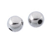 Picture of 304 Stainless Steel Spacer Beads Round Silver Tone About 4mm Dia, Hole:Approx 1mm, 50 PCs
