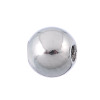 Picture of Stainless Steel Spacer Beads Round Silver Tone About 5mm Dia, Hole:Approx 1.3mm, 50 PCs