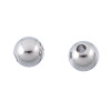 Picture of Stainless Steel Spacer Beads Round Silver Tone About 5mm Dia, Hole:Approx 1.3mm, 50 PCs