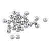 Picture of Stainless Steel Spacer Beads Round Silver Tone About 5mm Dia, Hole:Approx 1.3mm, 50 PCs