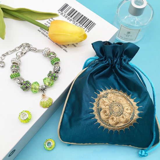 Image de DIY Kits de Perles pour Fabrication de Bijoux Bracelet Collier Accessoires Faits à la Main en Alliage de Zinc Enfants Vert 15cm x 13cm, 1 Kit