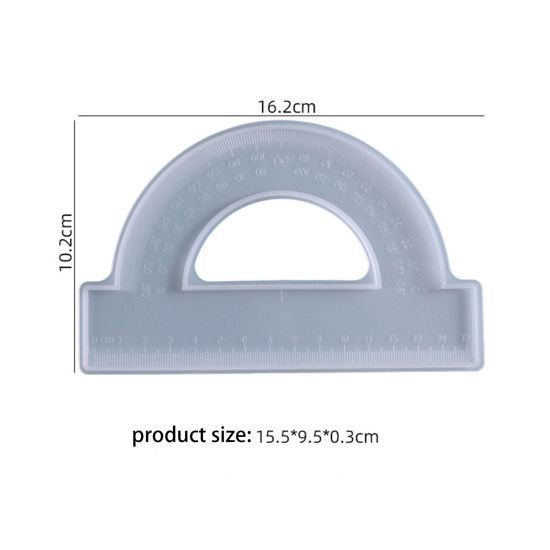 Bild von Silikon Gießform Lineal Weiß 16.1cm x 10.2cm, 1 Stück