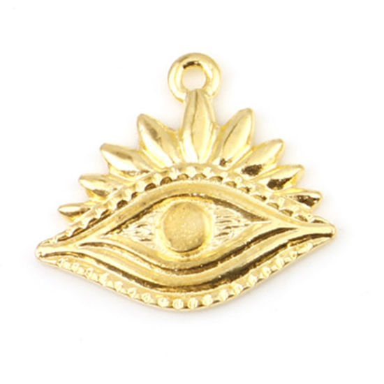 Picture of Zinc Based Alloy Charms Gold Plated Eye 22mm x 20mm, 10 PCs