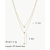 Picture of 1 Piece Vacuum Plating Stainless Steel Choker Necklace 18K Gold Plated Round Clear Cubic Zirconia 39cm(15 3/8") long