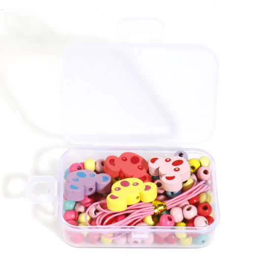 Image de DIY Kit de Perles  en Bois Couleur au Hasard Kaola Perlé 22mm x 16mm, 6mm Dia., 1 Boîte ( 6mm Pcs/Boîte)