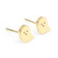 Image de Boucles d'Oreilles Puces en Acier Inoxydable Argent Mat Fantôme Halloween 8mm x 6.5mm , Epaisseur de Fil: (20 gauge), 6 Paires