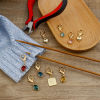 Picture of Alloy Birthstone Knitting Stitch Markers Gold Plated 3.4cm x 1.2cm, 1 Set ( 12 PCs/Set)