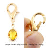Picture of Alloy Birthstone Knitting Stitch Markers Marquise Heart KC Gold Plated 4.1x1.5cm - 3.5x1.2cm, 1 Set ( 9 PCs/Set)