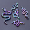 亜鉛合金 昆虫 チャーム ヘビ ABカラー メッキ 1 セット ( 5 個/セット) の画像