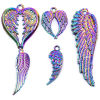 Picture of Zinc Based Alloy Charms Rainbow Color Plated Wing 1 Set ( 5 PCs/Set)