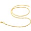 Imagen de Collares 304 Acero Inoxidable , Chapado en Oro y Cadena Trenzada 55cm Longitud 1 Unidad
