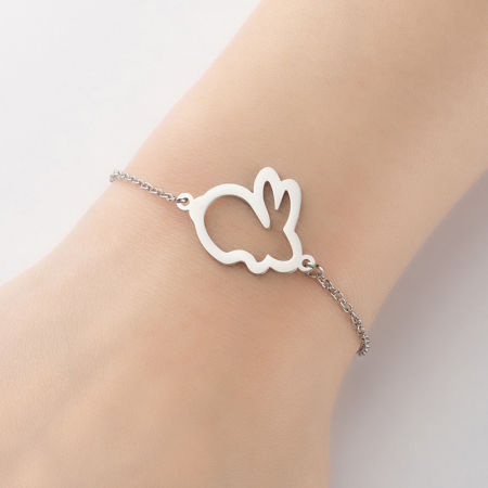 Picture of Stainless Steel Pet Silhouette Bracelets Multicolor 13.5cm(5 3/8