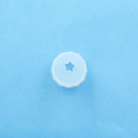 4# ABS ケーキデコレーション口 クリア色 3cmx 1.6cm、 10 個 の画像