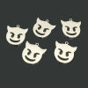 Picture of Stainless Steel Halloween Charms Silver Tone The Devil Hollow 18mm x 16mm, 5 PCs