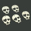 Immagine di Acciaio Inossidabile Halloween Charms Cranio Tono Argento Cuore Filigrana 20mm x 16mm, 1 Pz