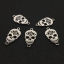 Immagine di Acciaio Inossidabile Halloween Connettore Cranio Tono Argento Filigrana 16mm x 12mm, 1 Pz