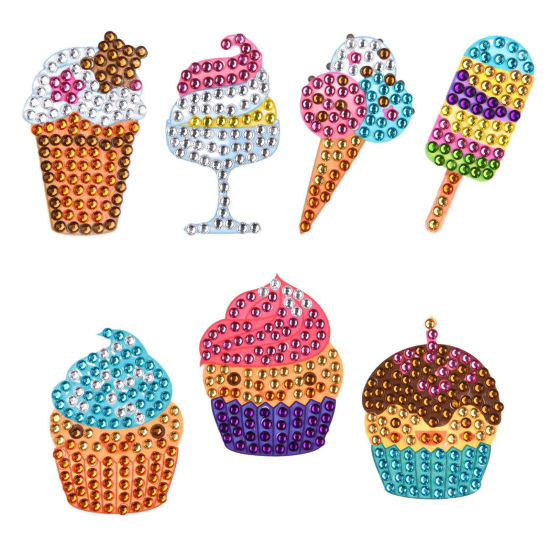 Изображение Смола Сделай сам ручной Алмазная мозаика Разноцветный Мороженое Пища 1 Комплект