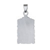 Picture of 304 Stainless Steel Blank Stamping Tags Pendants Irregular Silver Tone One-sided Polishing 36mm x 24mm, 10 PCs