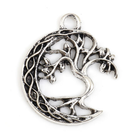 Picture of Zinc Based Alloy Religious Charms Antique Silver Color Celtic Knot