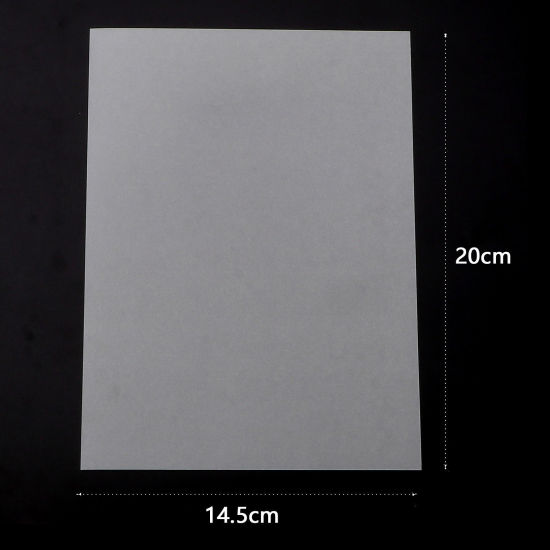 Picture of BOPS Shrink Plastic Creamy-White Rectangle Glow In The Dark Luminous 0.3mm Thickness, 20cm x 14.5cm, 2 Sheets