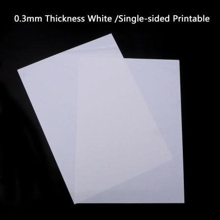 Immagine di BOPS Shrink Plastica Bianco Rettangolo Stampabile 29.6cm x 21cm, 1 Foglio
