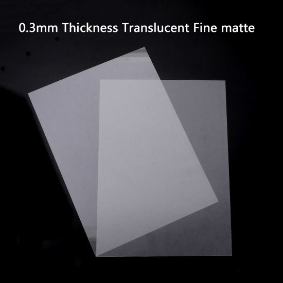 Image de Plastique Rétractable en BOPS Semi-Transparent Rectangle Givré Fin épaisseur 0.3 mm, 29cm x 20cm, 2 Pièces
