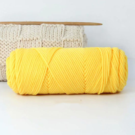 Picture of Acrylic Super Soft Knitting Yarn Pale Yellow 1 Roll