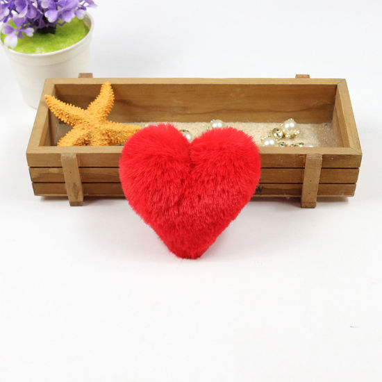 Picture of Polyester & Acrylic Pom Pom Balls Red Heart 10cm x 8cm, 1 Piece