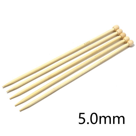 Immagine di (US8 5.0mm) Bambù SP Ferri da Maglia Naturale 25cm Lunghezza, 5 Pz