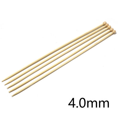 Immagine di (US6 4.0mm) Bambù SP Ferri da Maglia Naturale 35cm Lunghezza, 5 Pz