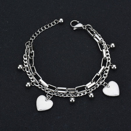 Picture of 304 Stainless Steel Stylish Bracelets Multicolor 16.5cm(6 4/8