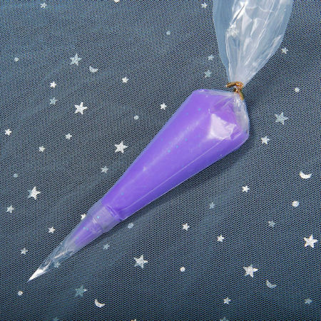 ( 50ml ) EVA DIYフェイク ホイップクリームクレイ粘土 深紫色 19cmx 4.5cm、 1 個 の画像