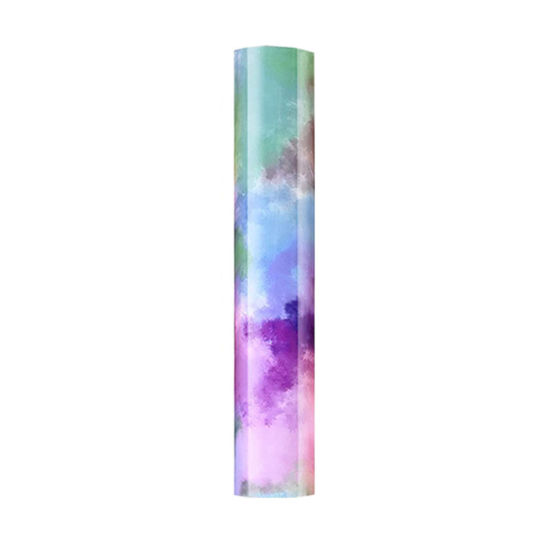 Image de 1 Pièce Feuille de Papier à Transfert Thermique pour Bricolage en PU Multicolore Rectangle Tie-Dye 30.5cm x 25cm