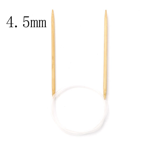 Picture of (US7 4.5mm) Bamboo & Plastic Circular Knitting Needles Beige 60cm(23 5/8") long, 1 Piece