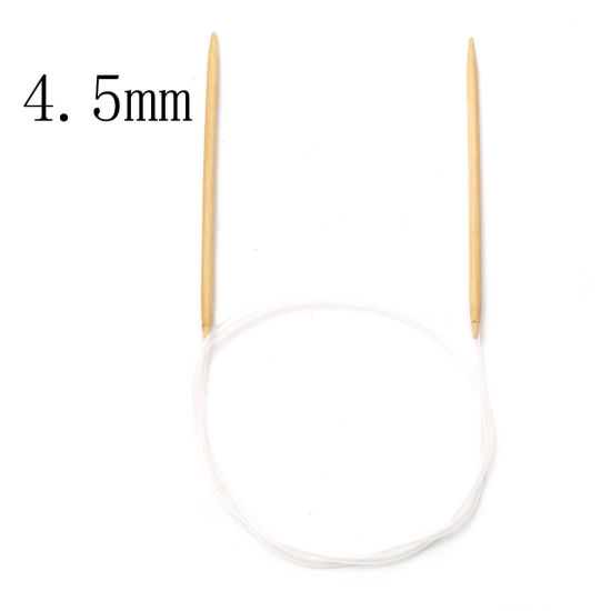 Picture of (US7 4.5mm) Bamboo & Plastic Circular Knitting Needles Beige 80cm(31 4/8") long, 1 Piece