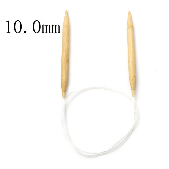 Picture of (US15 10.0mm) Bamboo & Plastic Circular Knitting Needles Beige 80cm(31 4/8") long, 1 Piece