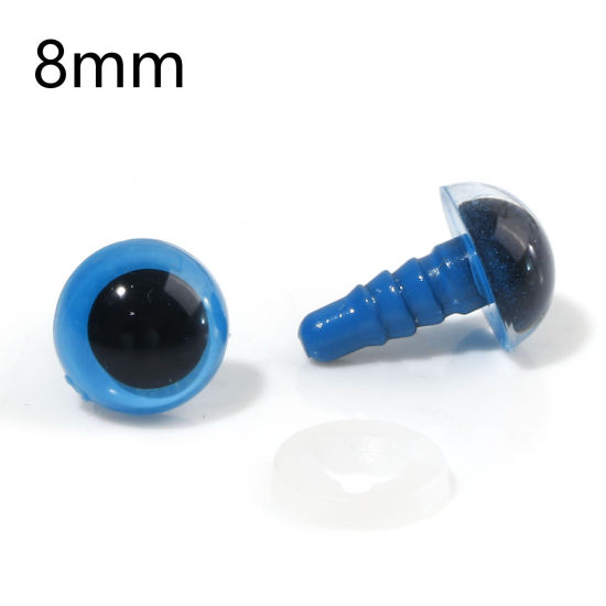 Bild von 20 Sets ABS Plastik Puppe DIY Blau Rund Auge 8mm