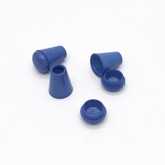 Bild von Kordelstopper aus Kunststoff für Pullover, Schnürsenkel, Seilschnalle, Anhänger, Kleidungszubehör, Blau, 14 mm x 9 mm, 20 Sets