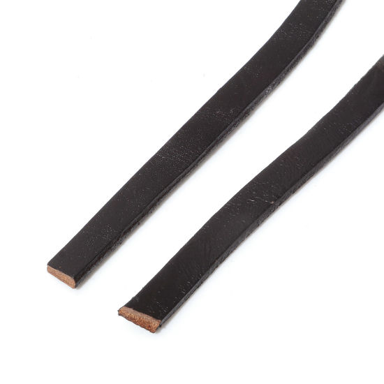 Picture of Cowhide Leather Jewelry Cord Rope Coffee 8mm, 1 Piece (Approx 1 M/Piece)