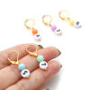 Imagen de Cobre & Acrílico Knitting Stitch Markers 0-9 Chapado en Oro Al Azar Número 3.1cm x 1.1cm, 1 Juego ( 10Unidades/Juego)