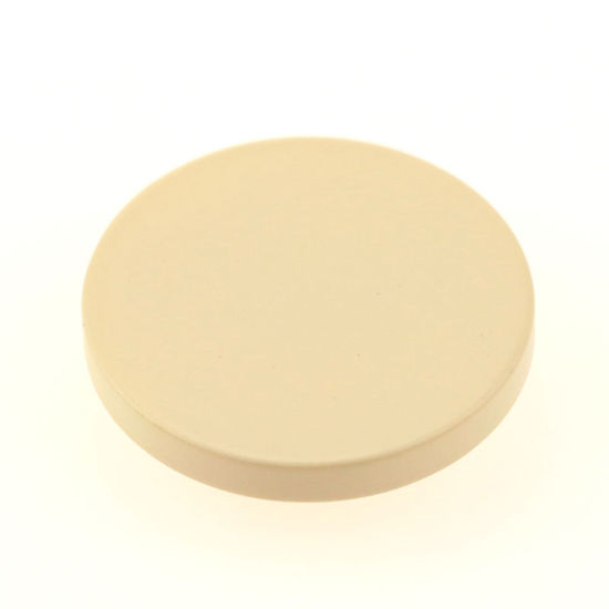 Picture of Resin Metal Sewing Shank Buttons Single Hole Apricot Beige Round Painted 18mm Dia., 10 PCs