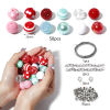 Imagen de Acrílico Kits de Bricolaje de Cuentas para Pulsera, Collar, Fabricación de Joyas, Accesorios Hechos a Mano Multicolor Ronda 20mm Diámetro, Agujero: Aprox 2.5mm, 1 Juego