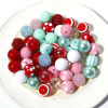 Imagen de Acrílico Kits de Bricolaje de Cuentas para Pulsera, Collar, Fabricación de Joyas, Accesorios Hechos a Mano Multicolor Ronda 20mm Diámetro, Agujero: Aprox 2.5mm, 1 Juego