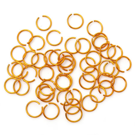 Image de 300 Pcs 10mm Dia, 1mm(taille 18) Anneaux de Jonction pour la Fabrication de Bijoux Ouvert en Aluminium Or Rose Rond