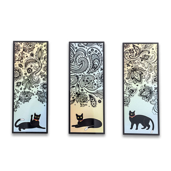 Bild von PET Lesezeichen Schwarz Katze 11.8cm x 4.5cm, 1 Set ( 6 Stück/Set)